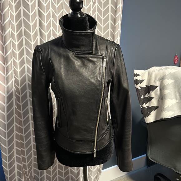 Babyton Leather Jacket, cropped, size s. NWOT - Picture 6 of 8